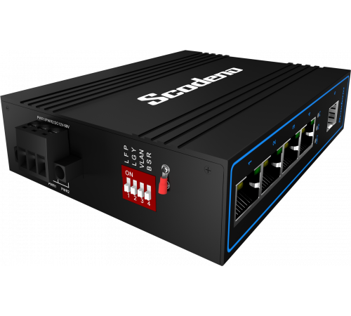 1x100 Base-X, 4x10/100 Base-T промышленный Ethernet-Коммутатор 1x100 Base-X, 4x10/100 Base-T промышленный Ethernet-Коммутатор