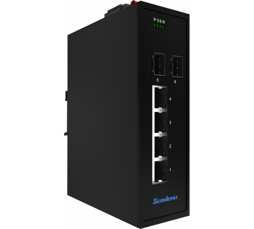 2x1000 Base-X, 4x10/100/1000 Base-T промышленный PoE-коммутатор 2x1000 Base-X, 4x10/100/1000 Base-T промышленный PoE-коммутатор