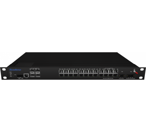 4x10G Base-X, 24x10/100/1000 Base-T управляемый промышленный PoE коммутатор 4x10G Base-X, 24x10/100/1000 Base-T управляемый промышленный PoE коммутатор