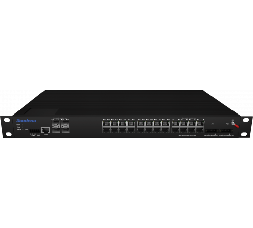 4x10G Base-X, 24x10/100/1000 Base-T управляемый промышленный PoE коммутатор 4x10G Base-X, 24x10/100/1000 Base-T управляемый промышленный PoE коммутатор