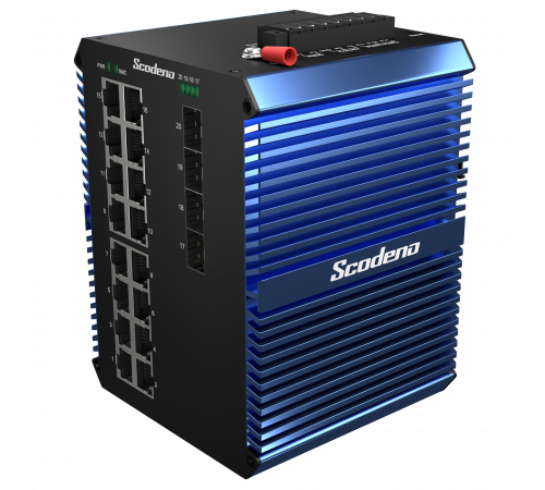 4x1000 Base-X, 16x10/100/1000 Base-T управляемый промышленный PoE коммутатор 4x1000 Base-X, 16x10/100/1000 Base-T управляемый промышленный PoE коммутатор