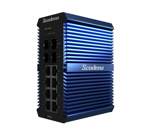4x1000 Base-X, 8x10/100/1000 Base-T управляемый промышленный PoE коммутатор 4x1000 Base-X, 8x10/100/1000 Base-T управляемый промышленный PoE коммутатор