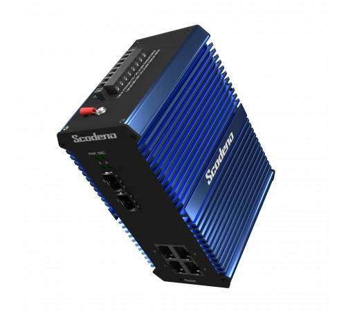 2x1000 Base-X, 4x10/100/1000 Base-T L2+ управляемый промышленный PoE коммутатор