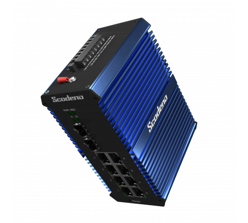 2x1000 Base-X, 8x10/100/1000 Base-T L2+ управляемый промышленный PoE коммутатор