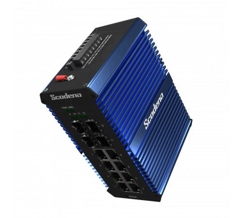 4x1000 Base-X, 8x10/100/1000 Base-T L2+ управляемый промышленный PoE коммутатор